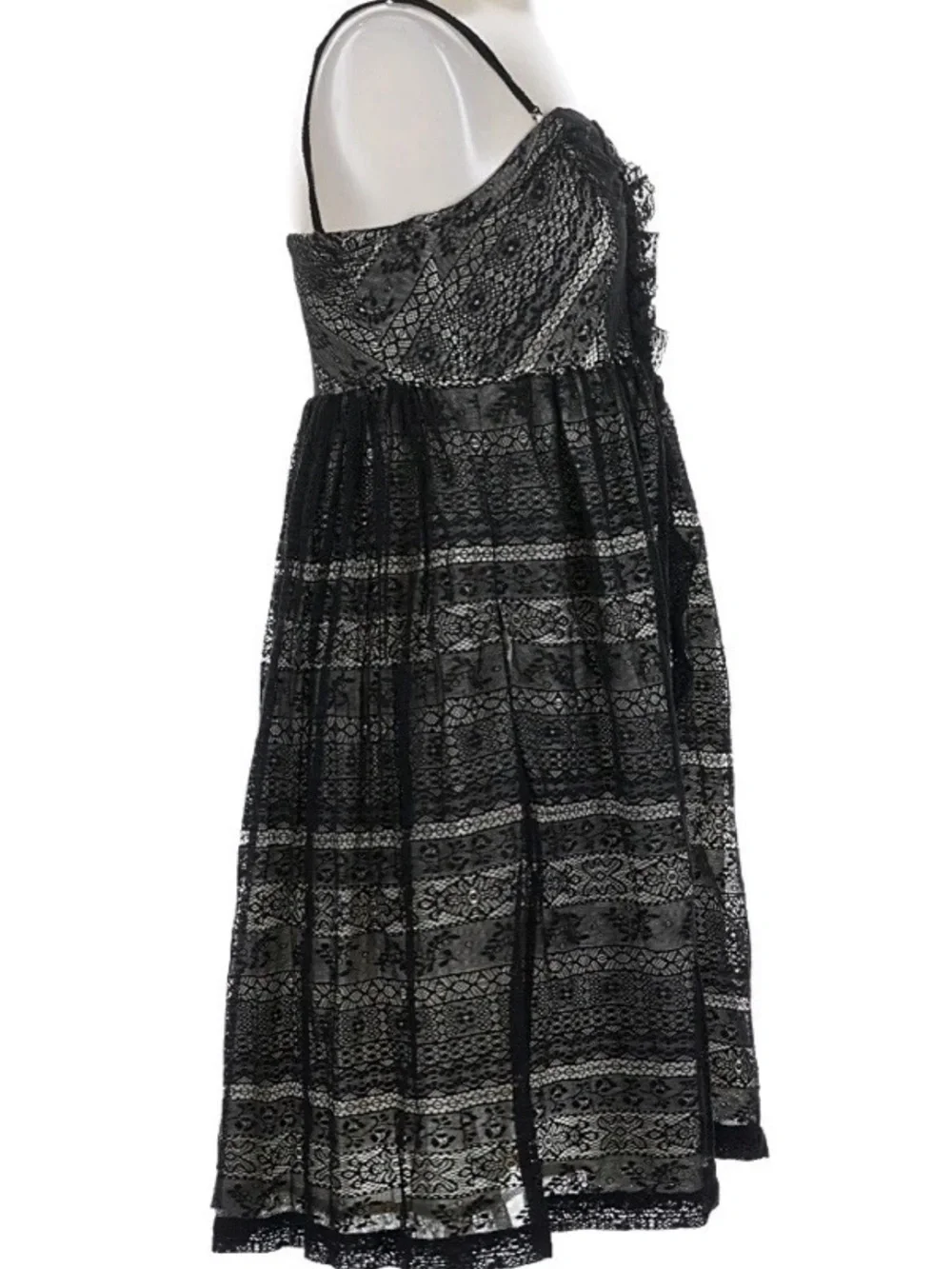 Moulinette Soeurs Anthropologie Black Lace Dress 4 Small Whimsigoth Sleeveless
